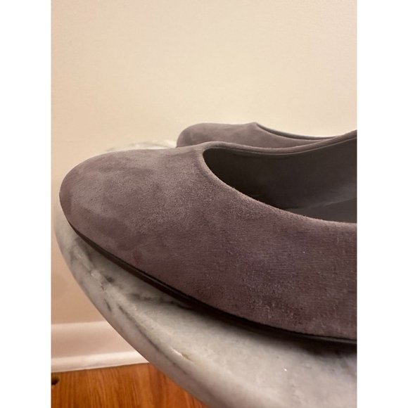 Tommy Hilfiger Genesis Gray Suede Pump Block Heel Round Toe Chunky Size 9.5 - Picture 11 of 13